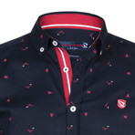 Lambert Button-Up Shirt // Black Red (S)