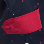 Lambert Button-Up Shirt // Black Red (XL)