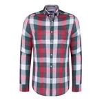 Brenton Button-Up Shirt // Green + Red (XS)