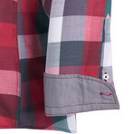 Brenton Button-Up Shirt // Green + Red (XS)