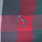 Brenton Button-Up Shirt // Green + Red (XS)