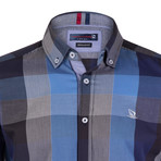 Earl Button-Up Shirt // Blue + Navy + Black (XS)