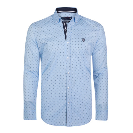 Kurt Button-Up Shirt // Light Blue + White (XS)