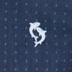 Eldred Button-Up Shirt // Navy (L)