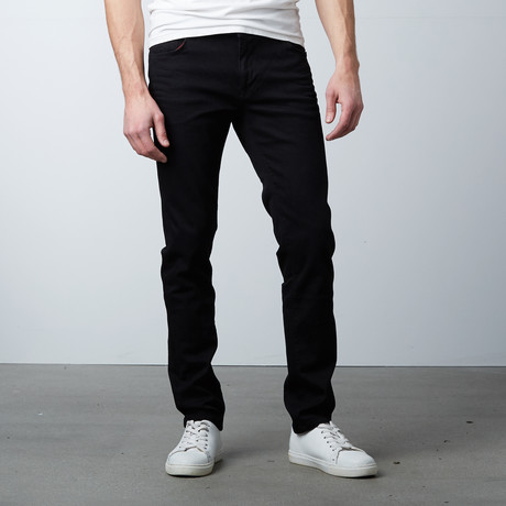 Super Stretchy Skinny Jeans // Black (29WX30L)