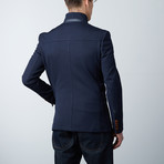 Stand Collar Jacket // Navy (L)