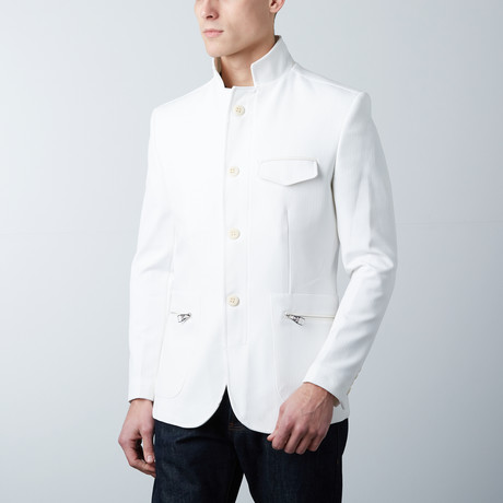 Stand Collar Jacket // White (S)