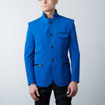 Stand Collar Jacket // Blue (3XL)