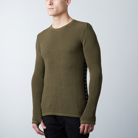 Side Zip Sweater // Khaki (S)