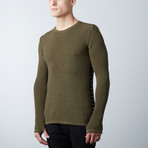Side Zip Sweater // Khaki (2XL)