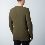 Side Zip Sweater // Khaki (M)