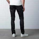 Coated Skinny Jeans // Black (38WX34L)