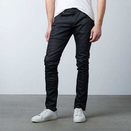 Coated Skinny Jeans // Black (29WX30L)