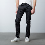 Coated Skinny Jeans // Black (38WX34L)