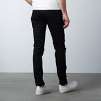 Slim Fit Knee Rip Jeans // Black (29WX30L)