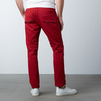 Stone Wash Slim Fit Jeans // Red (29WX30L)