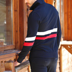 Arm Lower Garnished Track Suit // Navy (S)
