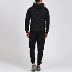 Hooded Track Suit // Black (S)