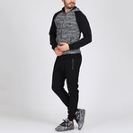 Hooded Track Suit // Gray + Black (S)