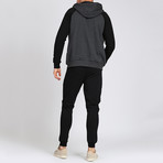 Hooded Diagono Track Suit // Anthracite (XL)