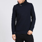 Thoat Collar Jacquard Sweatshirt // Navy (S)