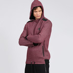 Hooded Three Yarn Sweatshirt // Burgundy (2XL)
