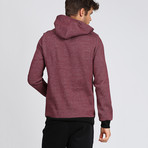 Hooded Three Yarn Sweatshirt // Burgundy (2XL)