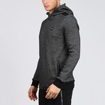 Hooded Three Yarn Sweatshirt // Black (S)