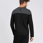 Two-Toned Pullover // Black + Dark Grey (S)