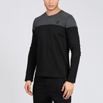 Two-Toned Pullover // Black + Dark Grey (M)