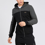 Hooded Diagono Sweatshirt // Black (2XL)