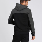 Hooded Diagono Sweatshirt // Black (S)