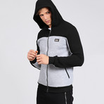 Hooded Diagono Sweatshirt // Grey (2XL)
