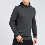 Thoat Collar Jacquard Sweatshirt // Dark Grey (2XL)