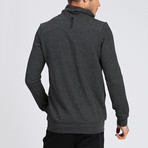 Thoat Collar Jacquard Sweatshirt // Dark Grey (L)