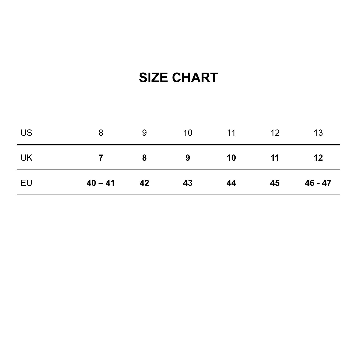 Church S Size Chart
