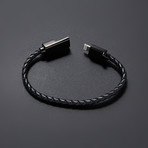 Charging Cable Bracelet Single Wrap // Midnight Black (7.5" iPhone)