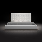 Ludlow Bed // White on Walnut (California King)