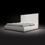 Ludlow Bed // White on Walnut (California King)