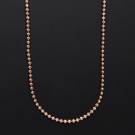Moon Cut Bead Chain Necklace // 3mm (30"L)