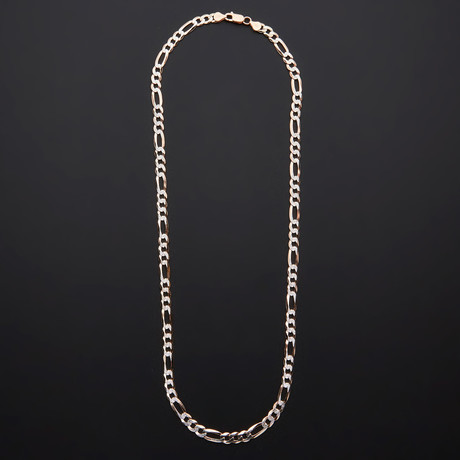 Figaro Chain Necklace // Rose Gold Plated (20"L)