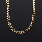 Diamond Cut Cuban Chain Necklace // Gold Plated (22"L)