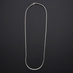 Solid Sterling Silver Round Box Chain // 3.3mm (22")