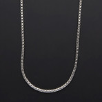 Solid Sterling Silver Round Box Chain // 3.3mm (22")