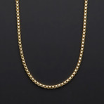 Round Box Chain // Gold Plated (20"L)