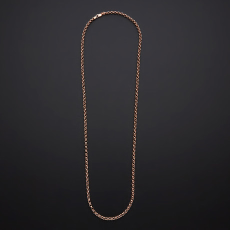 Rolo Chain Necklace // Rose Gold Plated (24"L)