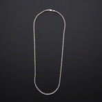 Solid Sterling Silver Rope Chain Necklace // 2.8mm (20")