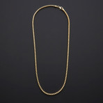 Round Box Chain // Gold Plated (20"L)