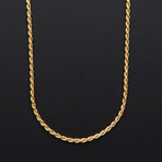 Rope Chain Necklace // Gold Plated // 2.8mm (20"L)
