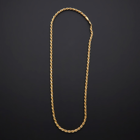 Rope Chain Necklace // Gold Plated (22"L)